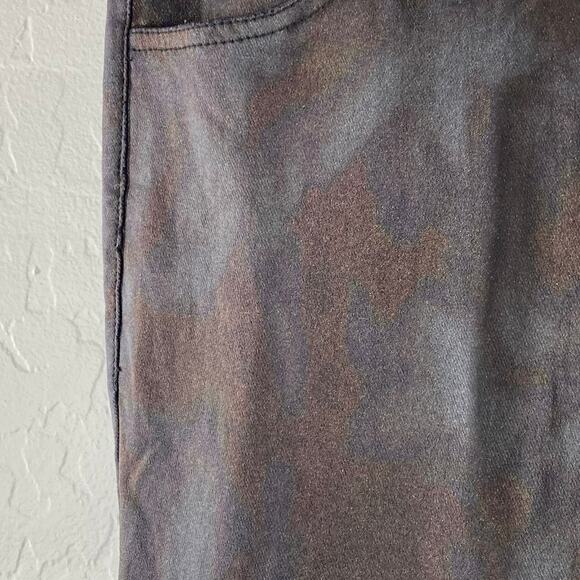 Sophyline Paris Dark Metallic Black Grey Camo Jeggings Leggings  Medium - Picture 5 of 10